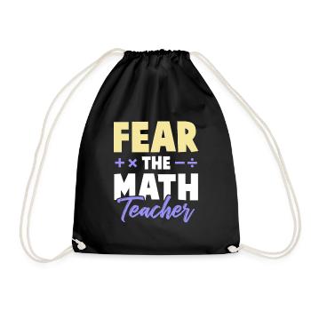 mathe lehrer - Turnbeutel - Schwarz - Vorne