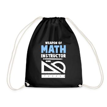 mathematics - Drawstring Bag - black - Front