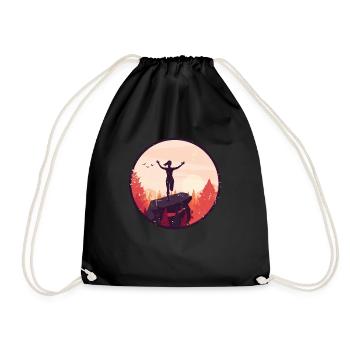 Marathon, coureur de trail running - Sac de sport léger - noir - Devant