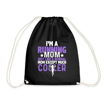 running mom mama - Turnbeutel - Schwarz - Vorne