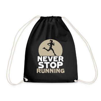 ne jamais arrêter de courir - Sac de sport léger - noir - Devant
