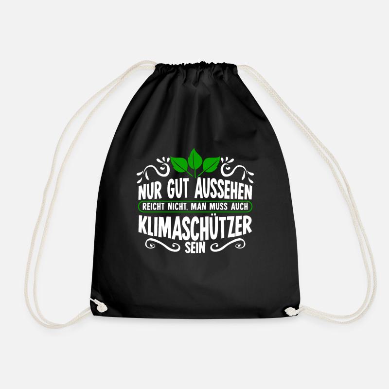 Klimaschutz Klimaschützer Klimawandel - Turnbeutel - Schwarz