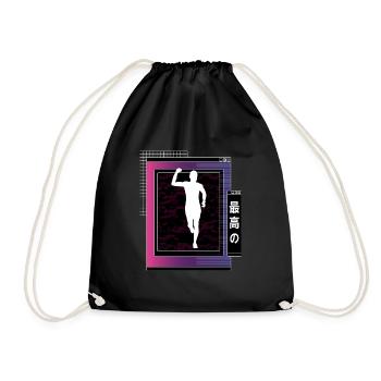 Vaporwave Metaverse Marathon, Trail Running - Sac de sport léger - noir - Devant