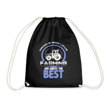 tracteur agricole - Sac de sport léger - noir - Devant