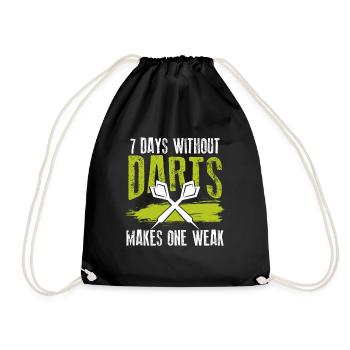 darts sport - Drawstring Bag - black - Front