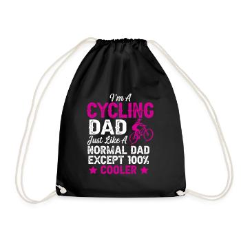 fahrrad dad papa - Turnbeutel - Schwarz - Vorne