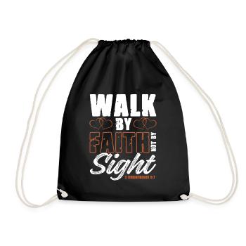 aller avec la foi - Sac de sport léger - noir - Devant