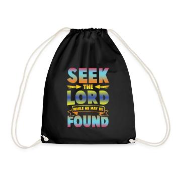 cherchez la bible de Dieu - Sac de sport léger - noir - Devant