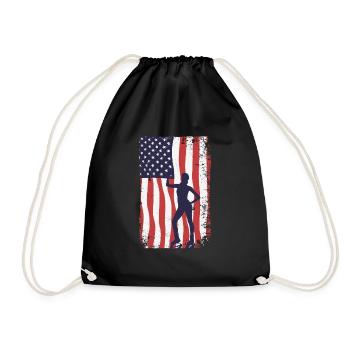 Drapeau américain Jump Chaussures Fitness - Sac de sport léger - noir - Devant