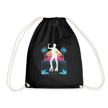 Vaporwave Synthwave Jump Chaussures Fitness - Sac de sport léger - noir - Devant