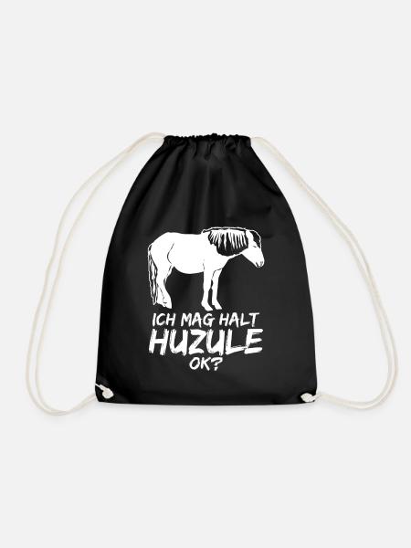 Huzule Pferd Reiter Reiten - Turnbeutel - Schwarz