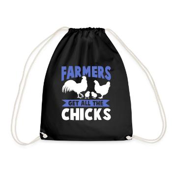 éleveur de poulet - Sac de sport léger - noir - Devant