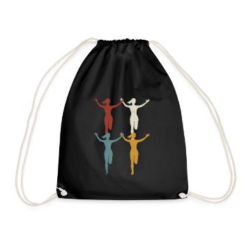 Retro Jump Shoes Fitness - Drawstring Bag - black - Front