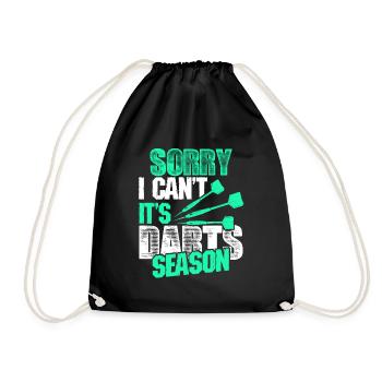 dart season - Drawstring Bag - black - Front