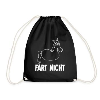 Pferd Färt Reiter Pferde Reitsport - Turnbeutel - Schwarz - Vorne