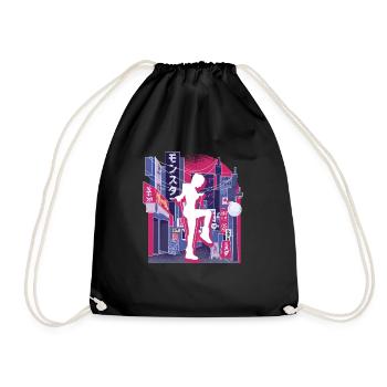 Asiatische Stadt Rope Jumping - Turnbeutel - Schwarz - Vorne