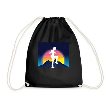 Vaporwave Rope Jumping - Drawstring Bag - black - Front