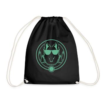 White Shepherd Trees Shepherd Dogs - Drawstring Bag - black - Front
