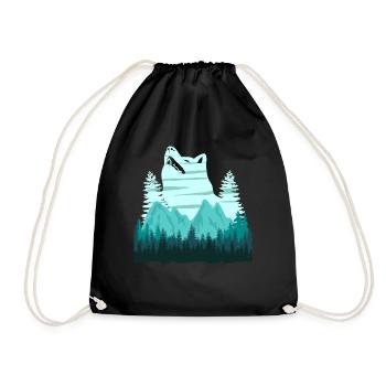 Chiens de berger des montagnes Blanches - Sac de sport léger - noir - Devant