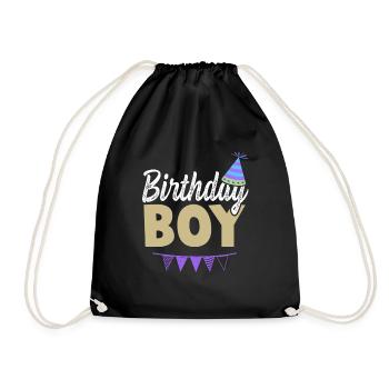 anniversaire de jeune garçon - Sac de sport léger - noir - Devant