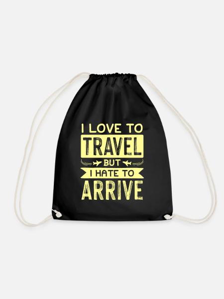 Travel travel holidays - Drawstring Bag - black