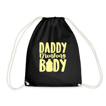 daddy baby papa - Drawstring Bag - black - Front