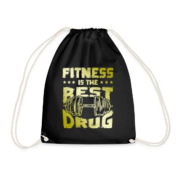 fitness meilleur médicament - Sac de sport léger - noir - Devant