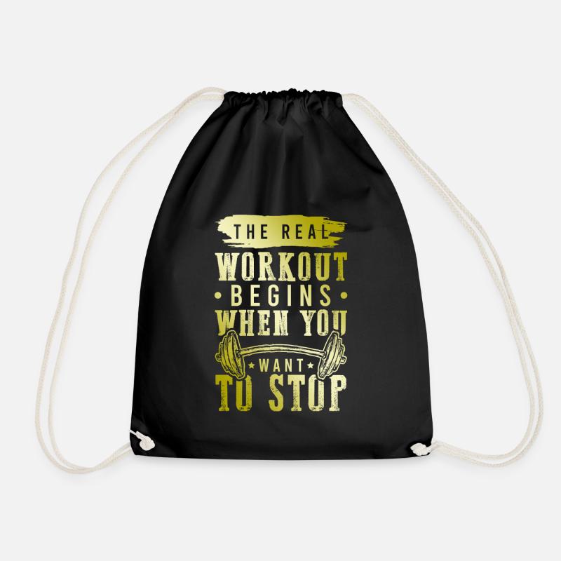 workout fitness - Turnbeutel - Schwarz