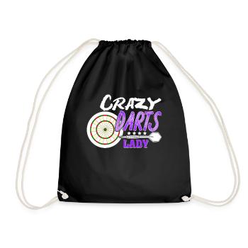 Darts Lady Dart Darts Darts Darts Player - Drawstring Bag - black - Front