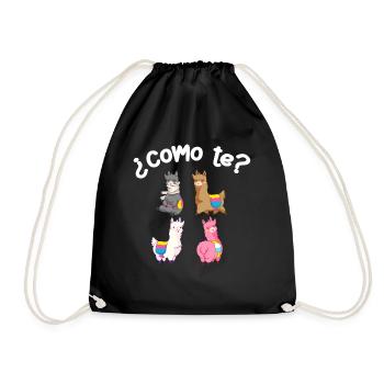 Como Te Lamas, Lama - Turnbeutel - Schwarz - Vorne
