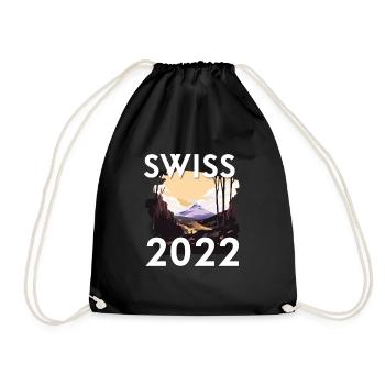 Swiss 2022 - Drawstring Bag - black - Front