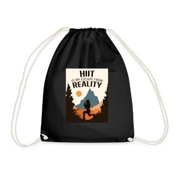 HIIT, Femme Fitness - Sac de sport léger - noir - Devant