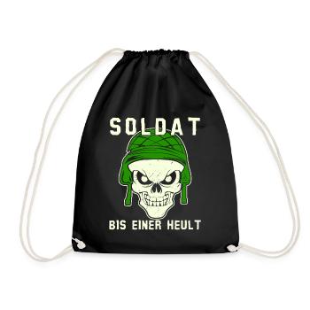 Feldjäger Soldat Panzergrenadier - Turnbeutel - Schwarz - Vorne