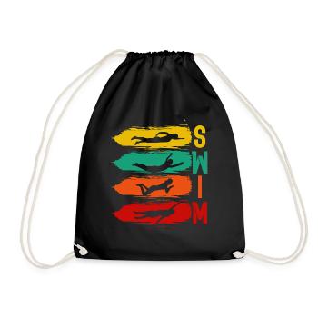 Natation, natation, sports nautiques - Sac de sport léger - noir - Devant