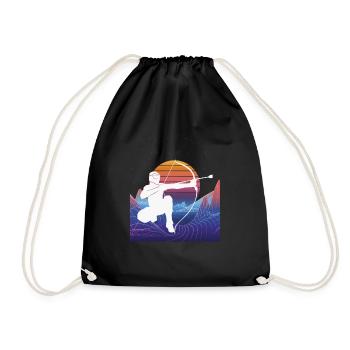 Balise fléchée Vaporwave - Sac de sport léger - noir - Devant