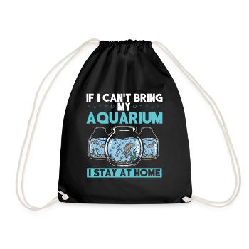 Development of aquarists, aquarium - Drawstring Bag - black - Front