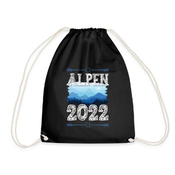 Alpen 2022 - Turnbeutel - Schwarz - Vorne
