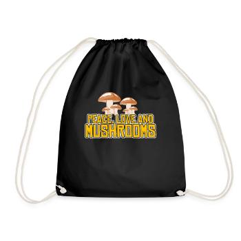 Mushroom Pickers Mushroom Seekers Mushroom Mushrooms - Drawstring Bag - black - Front