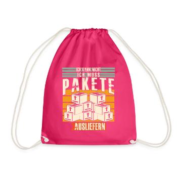 Paketzusteller Paketdienst Paketbote - Turnbeutel - Fuchsia - Vorne