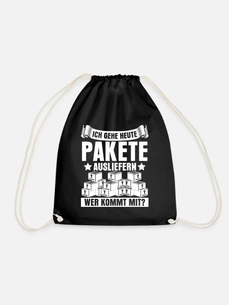 Paketzusteller Postbote Pakete Paketbote - Turnbeutel - Schwarz