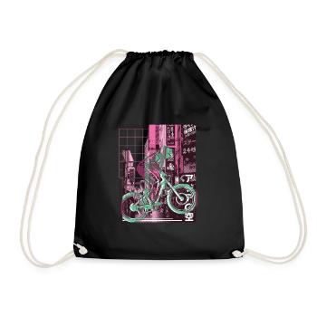 Asian City Downhill - Drawstring Bag - black - Front