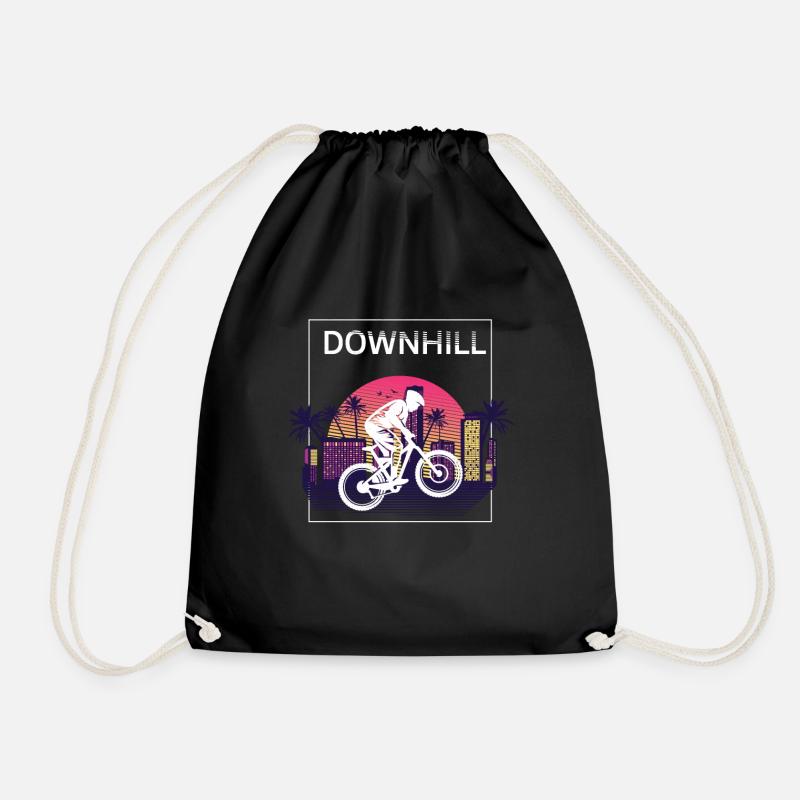 California Palms Downhill - Drawstring Bag - black