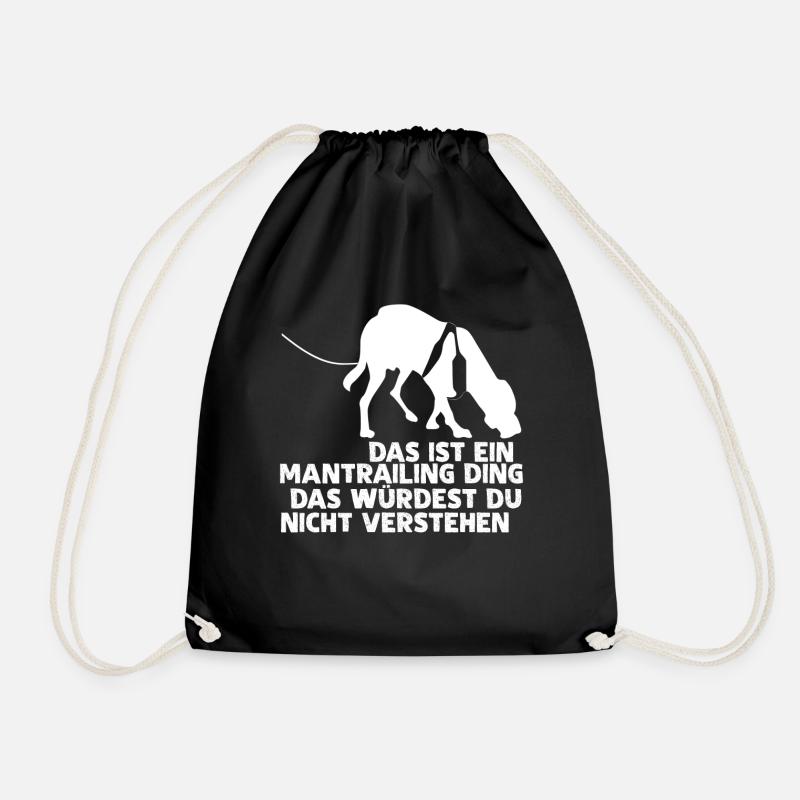Mantrailing Suchhund Hund Mantrailer - Turnbeutel - Schwarz