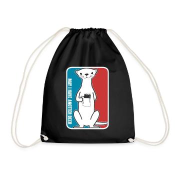 Otter Beer Otters - Drawstring Bag - black - Front