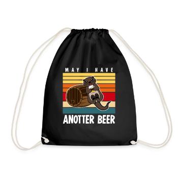 Otter Seeotter Bier Bierfass Otters - Turnbeutel - Schwarz - Vorne