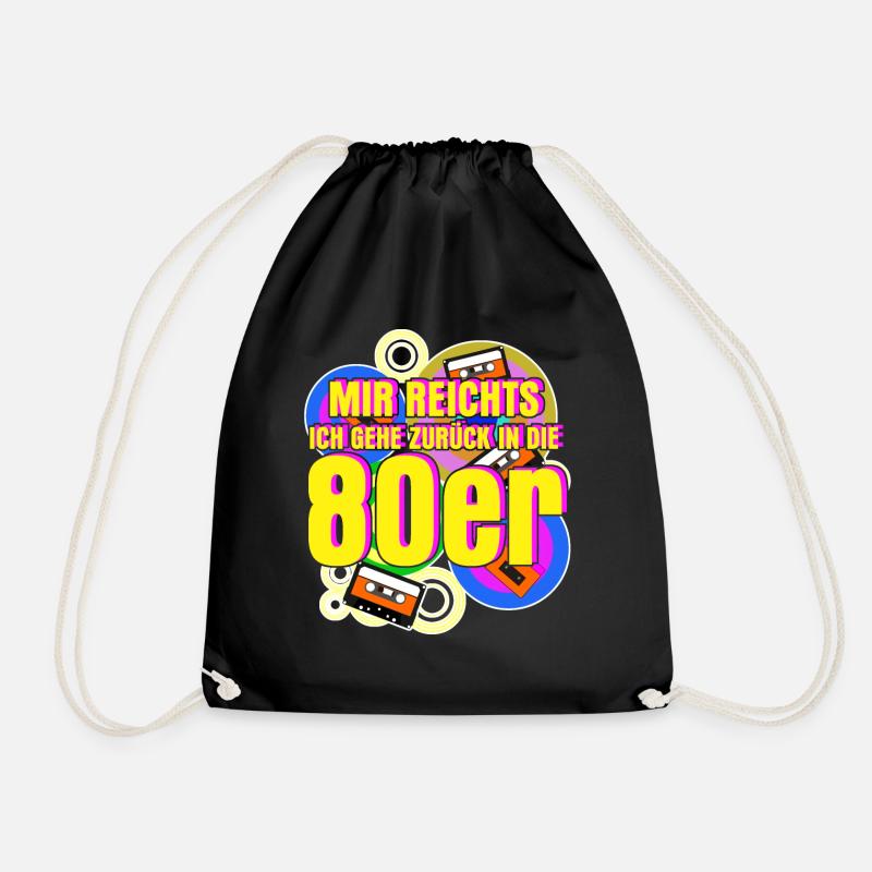 80er Jahre Retro 80s - Turnbeutel - Schwarz