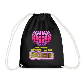 80s Disco Back to the 80s 1980 - Drawstring Bag - black - Front