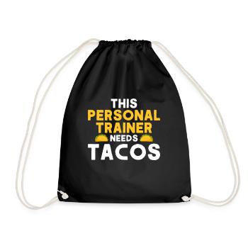Fitness Workout Motivation Personal Trainer - Drawstring Bag - black - Front