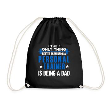 Fitness Workout Motivation Personal Trainer - Drawstring Bag - black - Front