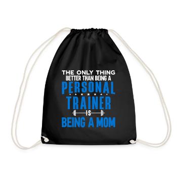 Fitness Workout Motivation Personal Trainer - Drawstring Bag - black - Front